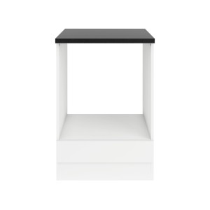 Optifit Herdumbau Luca932, 60x88x60 cm, weiß/anthrazit, für Einbaubackofen und Kochfeld.
