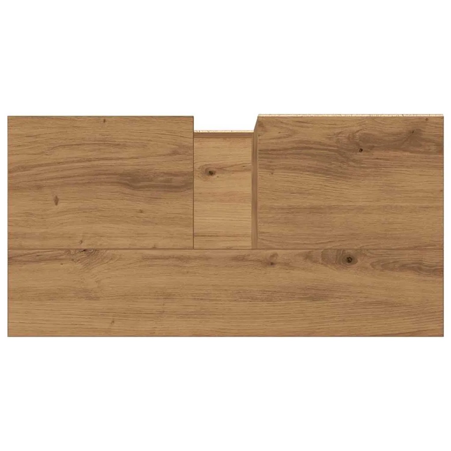 Waschbeckenunterschrank in Artisan-Eiche Optik mit Ausschnitt für Waschbecken. Holzwerkstoff Badmöbel.