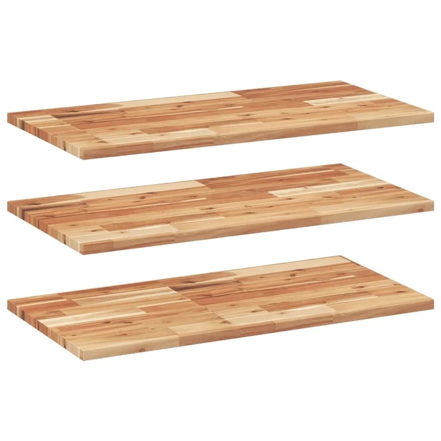 vidaXL Schweberegale 3 Stk 60x40x2 cm Massivholz Akazie Ölbehandelt 3279553