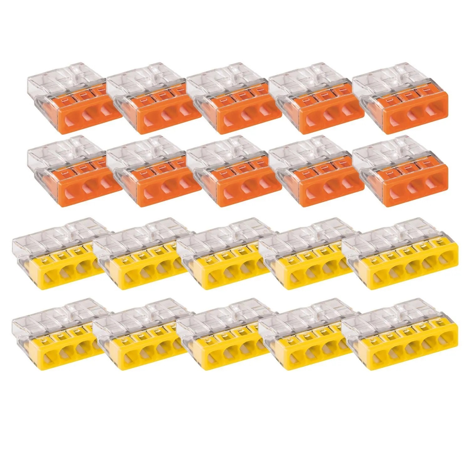 vasalat Set WAGO 2273 Verbindungsklemmen 3-polig 5-polig 0,5-2,5 mm² 20-teilig
