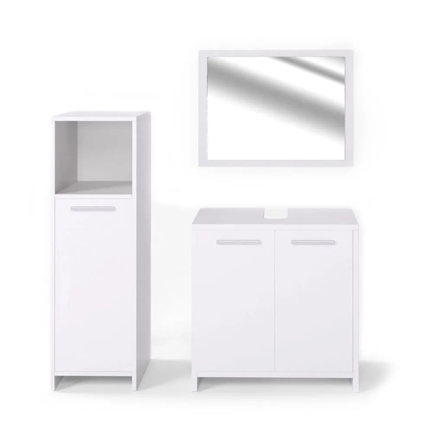 Vicco Badmöbel-Set Kiko Weiß 60 x 60 3-teilig