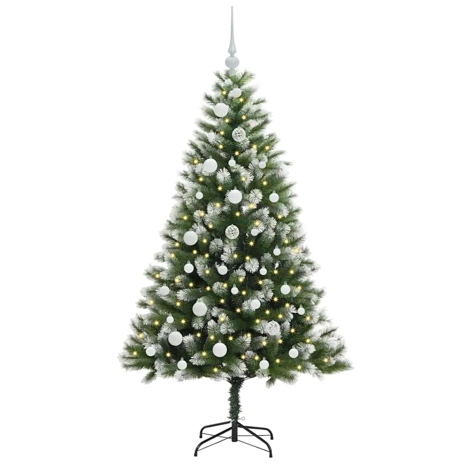 vidaXL Künstlicher Klapp Weihnachtsbaum mit Schneeüberzug 150 cm 3395436