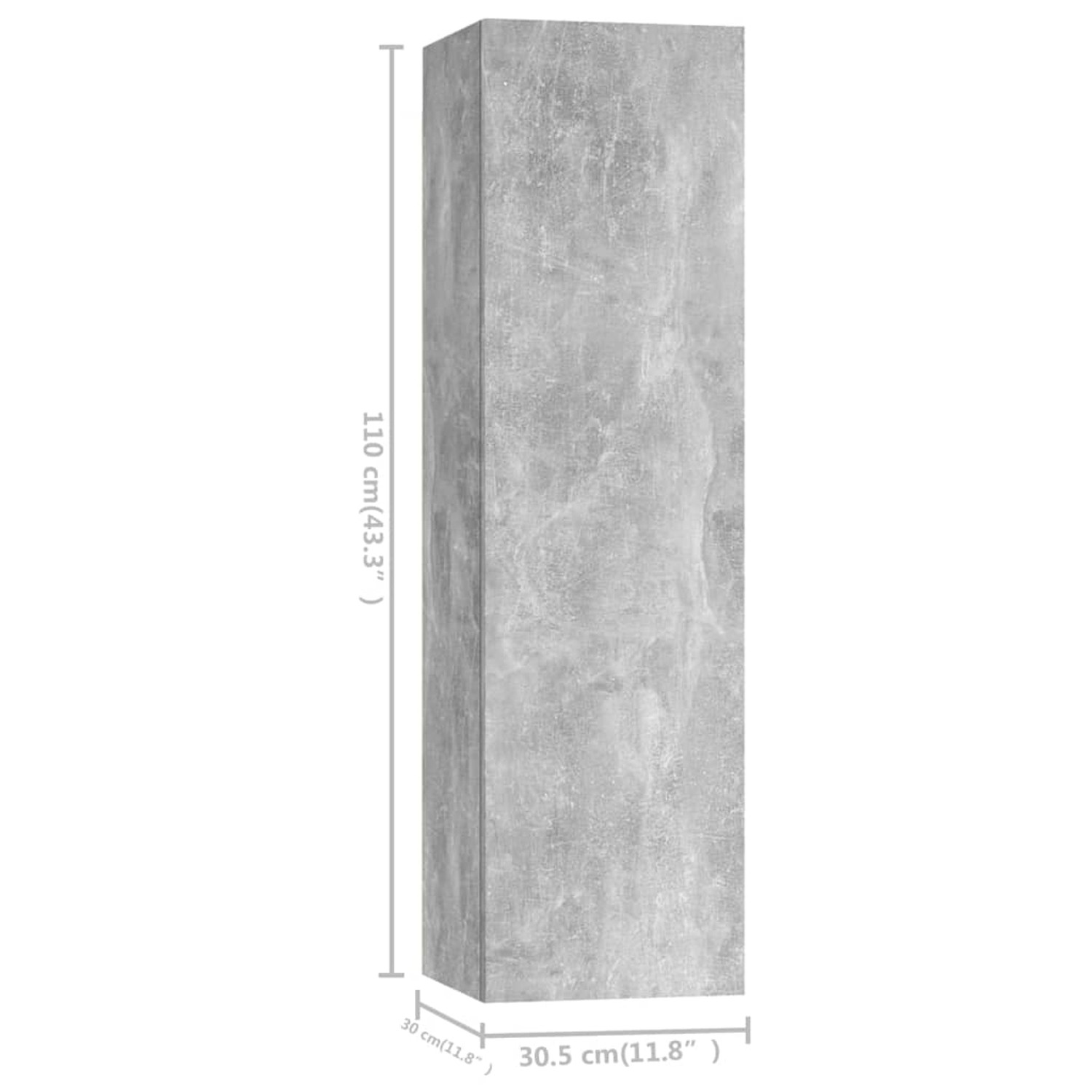 VidaXL 4-tlg. TV-Schrank-Set Betongrau Holzwerkstoff  Modell 23 günstig online kaufen