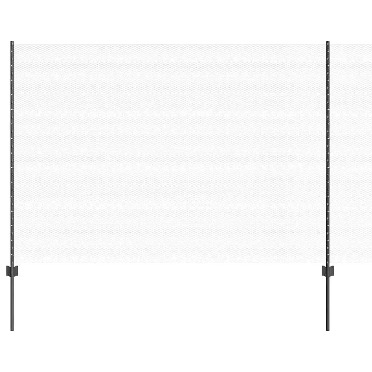 vidaXL Zaun mit Pfosten Grau 1,5 x 10 m Stahl und PVC 3336833