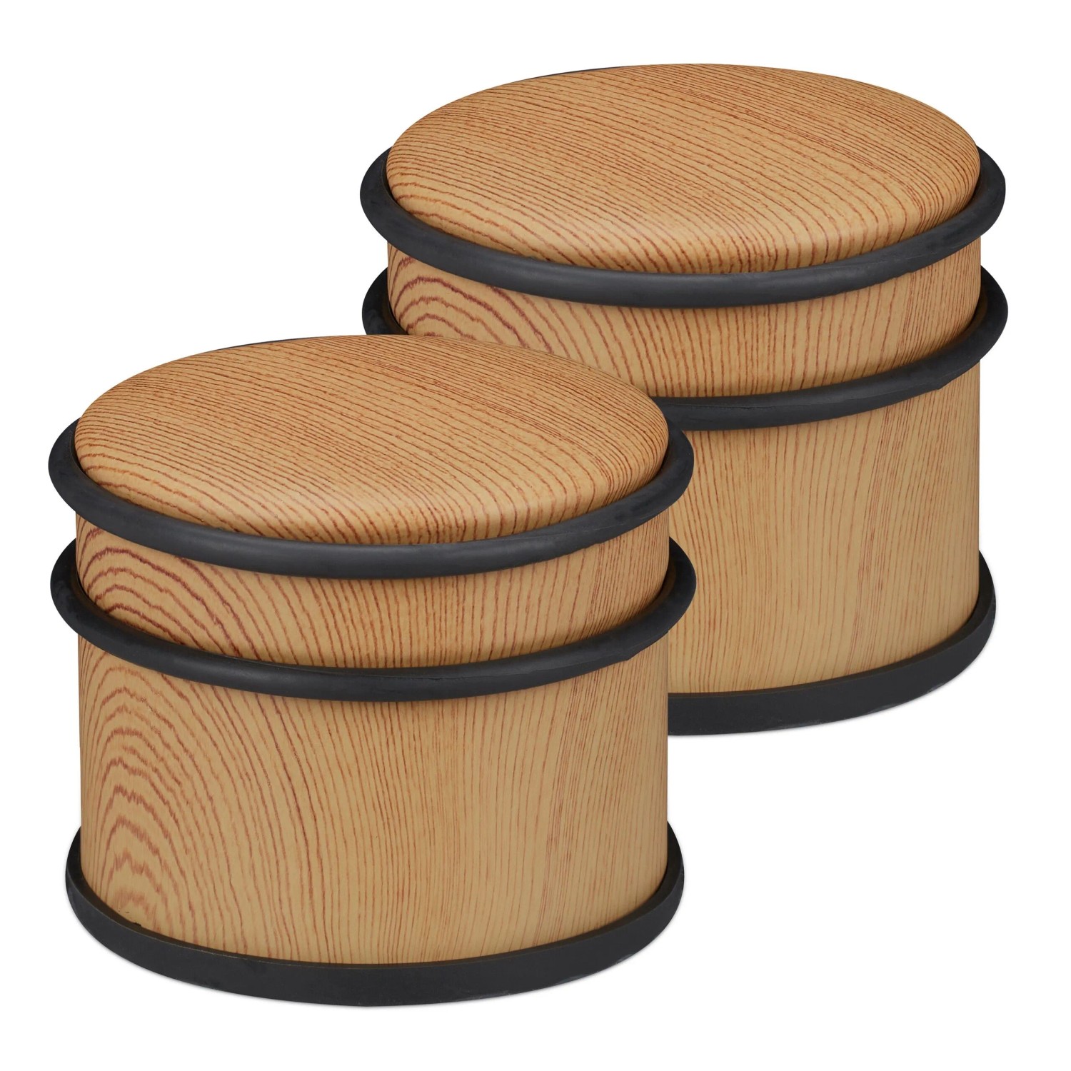 Relaxdays Türstopper 2er Set Edelstahl Braun Rutschfest 8 cm x 9,5 cm 1,1 kg