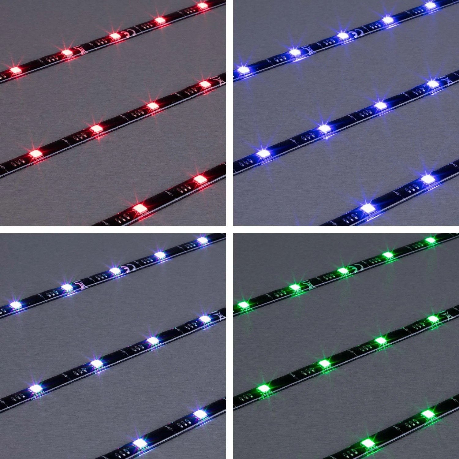 Brilo TV-LED-Strip: RGB LED Streifen mit Farbwechsel in rot, blau, weiß und grün.