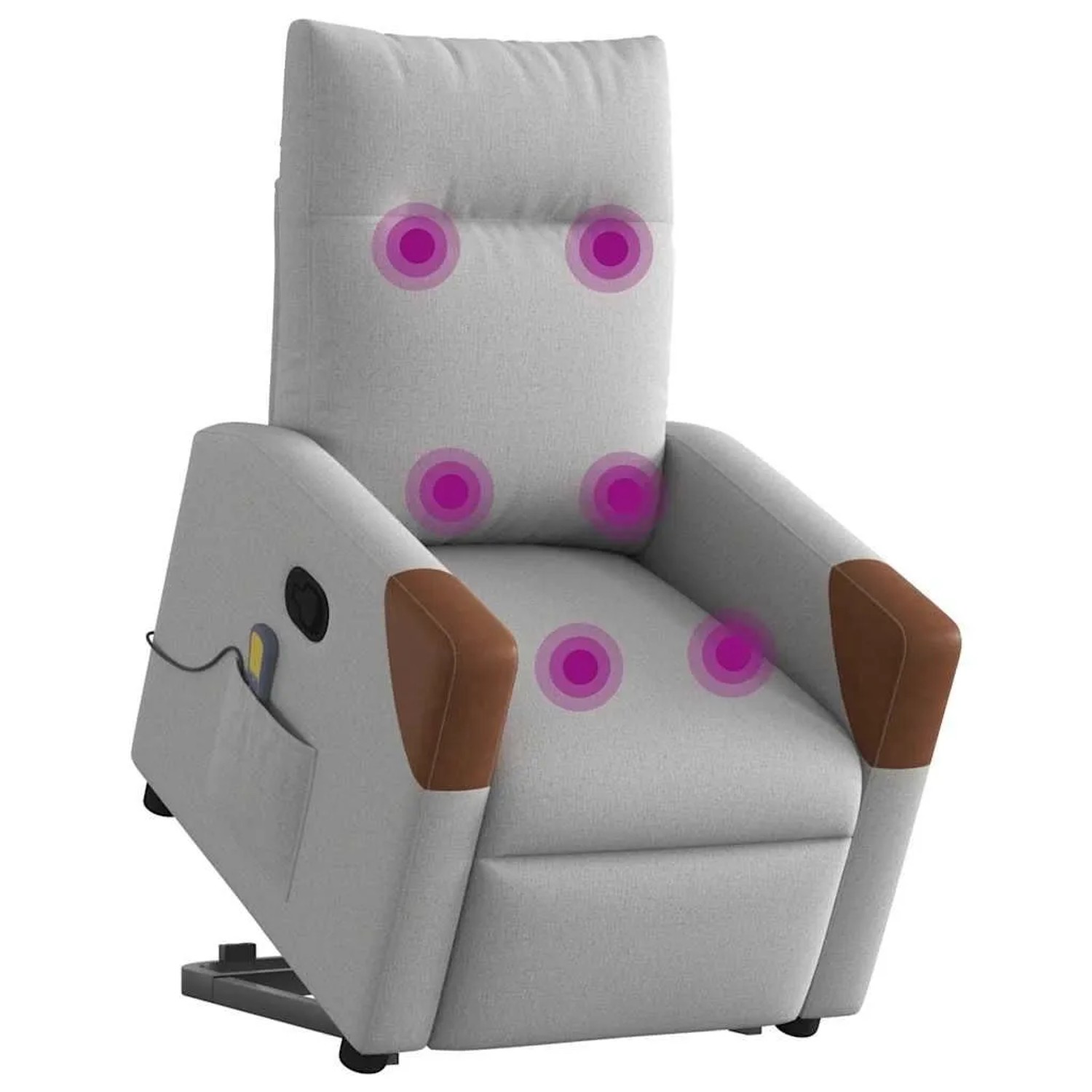 vidaXL Massagesessel mit Aufstehhilfe Wolkengrau Stoff 3324013 günstig online kaufen