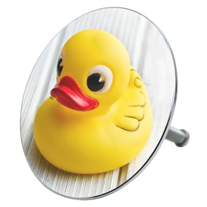 Sanilo Badewannenstöpsel Ente: Gelber Abflussstöpsel mit Entenmotiv für die Badewanne.
