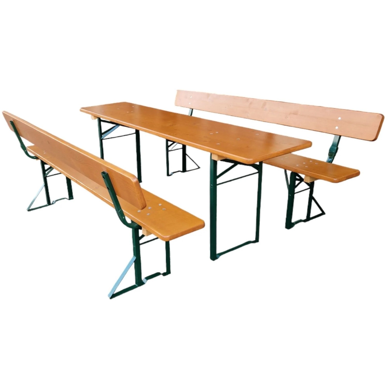 CHEFGASTRO Bierzeltgarnitur ALPENFEST PRO Made In Germany  Premium QualitätMit Rückenlehne HxBxT 77x220x50cm Fichtenholz Wetterfest & UV-beständig