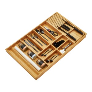 SOTECH Orga-Box-1 Bambus Besteckeinsatz 10 Fächer Für Blum Tandembox Antaro Schubladen 819x473x56 mm im 90er Schrank