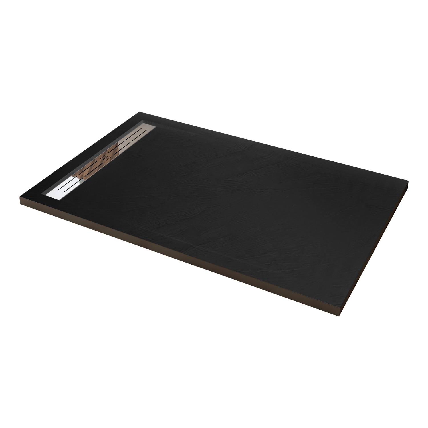 AICA 90x100x3cm Rechteck Duschtasse Schwarz Stein-Effekt Duschwanne Für Dus günstig online kaufen
