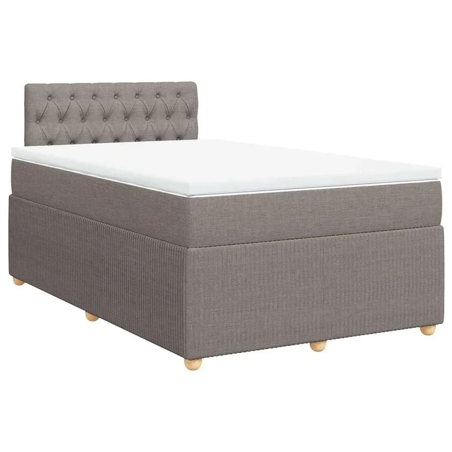 vidaXL Boxspringbett mit Matratze Taupe 120x200 cm Stoff 3287434 günstig online kaufen