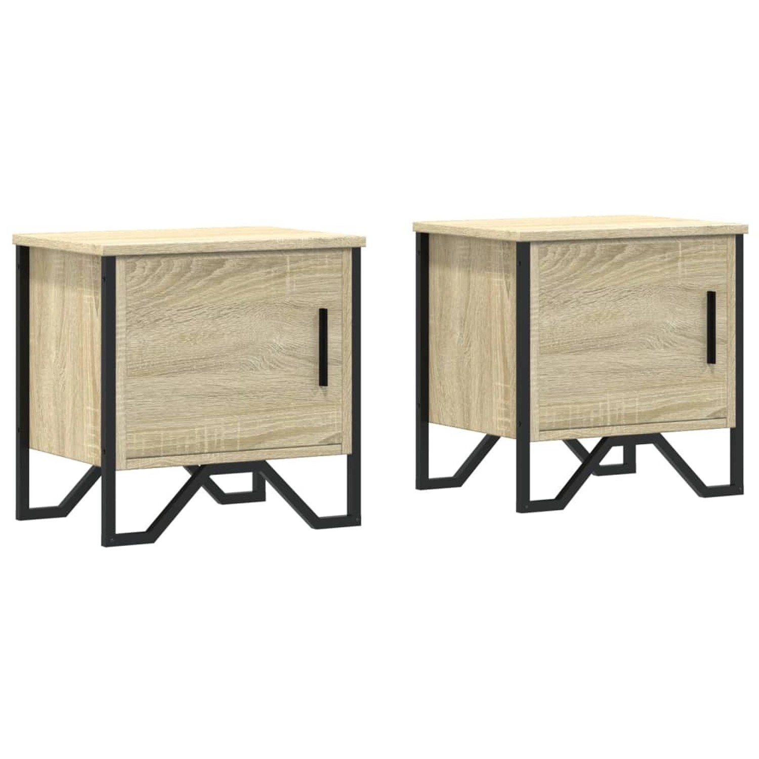 vidaXL Nachttische 2 Stk, Sonoma-Eiche 40x30x40 cm Holzwerkstoff 848517 günstig online kaufen
