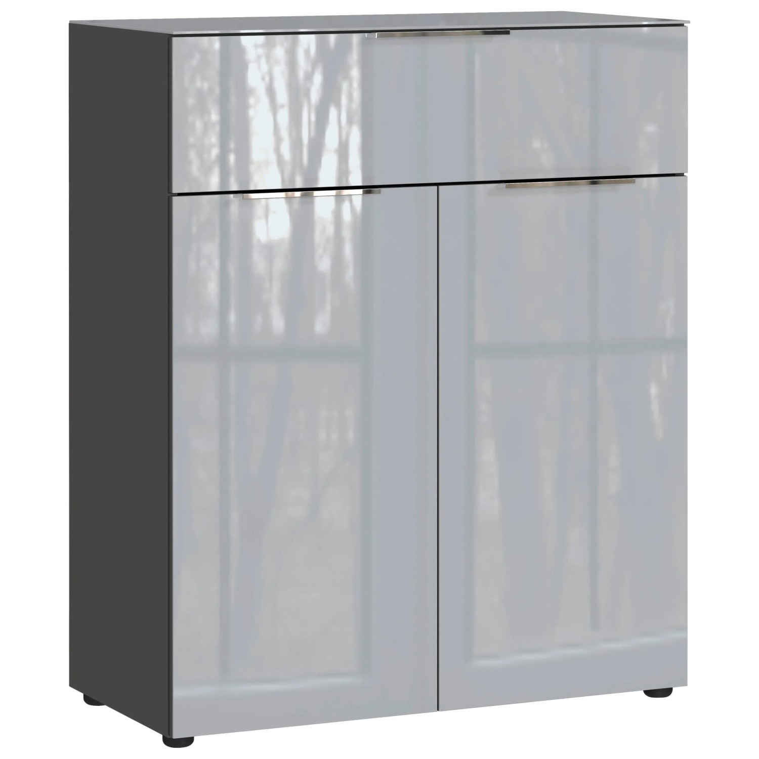 Premium Living Kommode Oakland in Grau/Graphitfarben