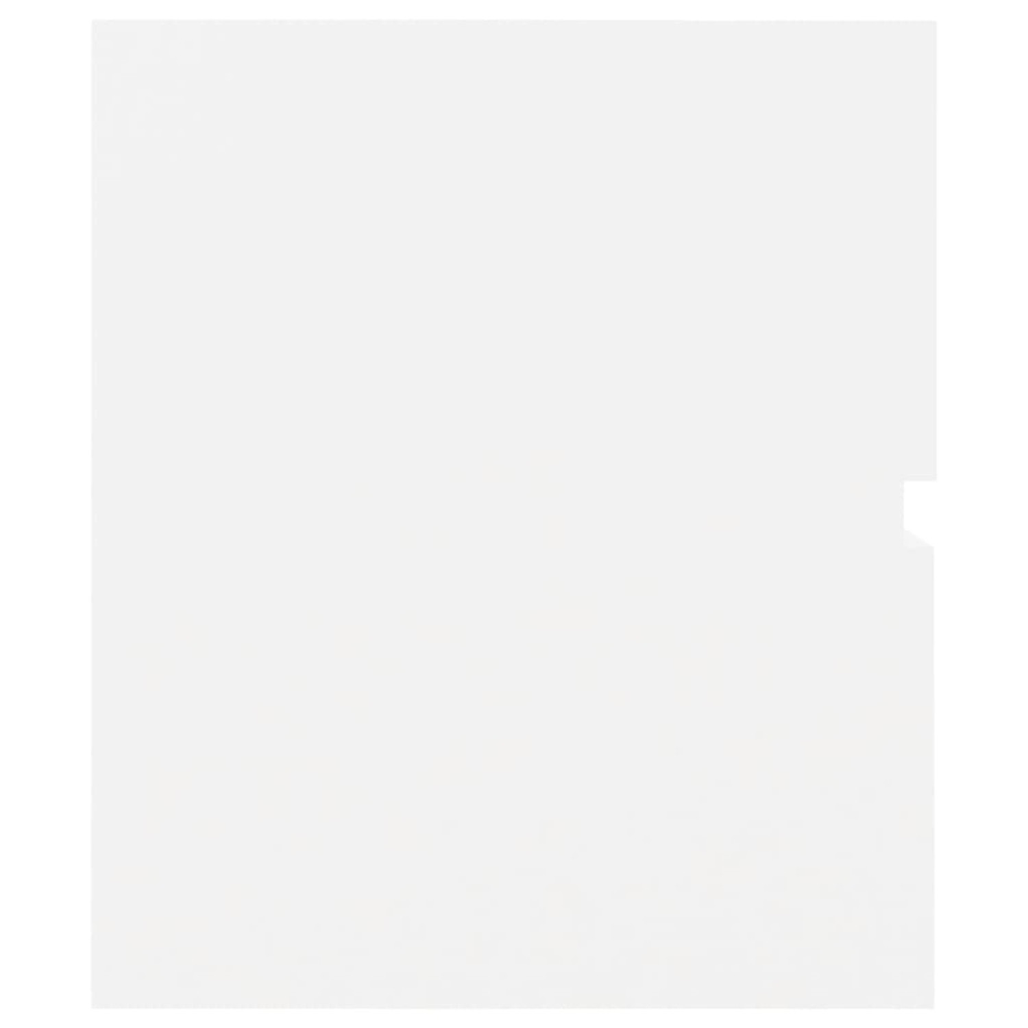 Weißer Waschbeckenunterschrank (60x38,5x45 cm) aus Holzwerkstoff für Badmöbel.