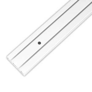 Bestlivings Innenlaufschiene, 2-läufig, weiß, aus Kunststoff mit vorgebohrtem Montageloch.