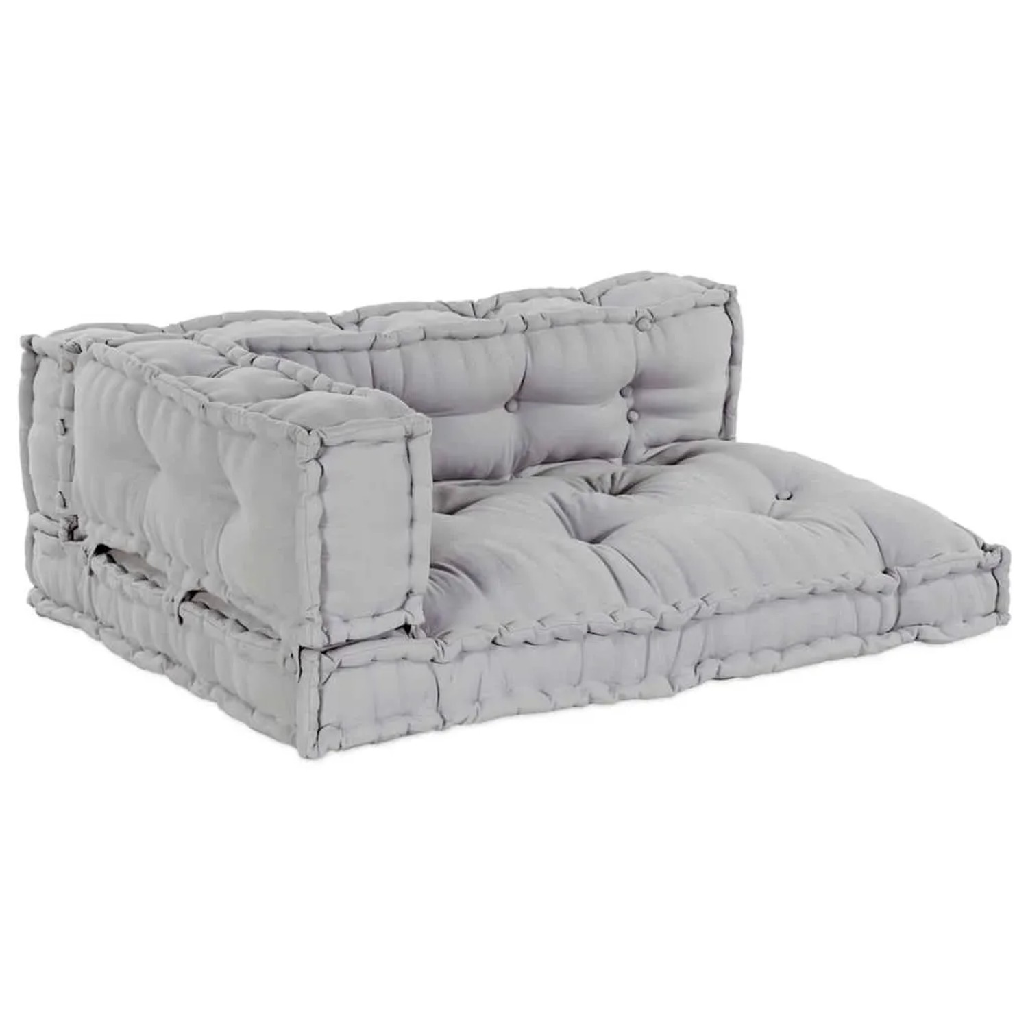 vidaXL Sofakissen 3-Tlg Grau Stoff 4019098