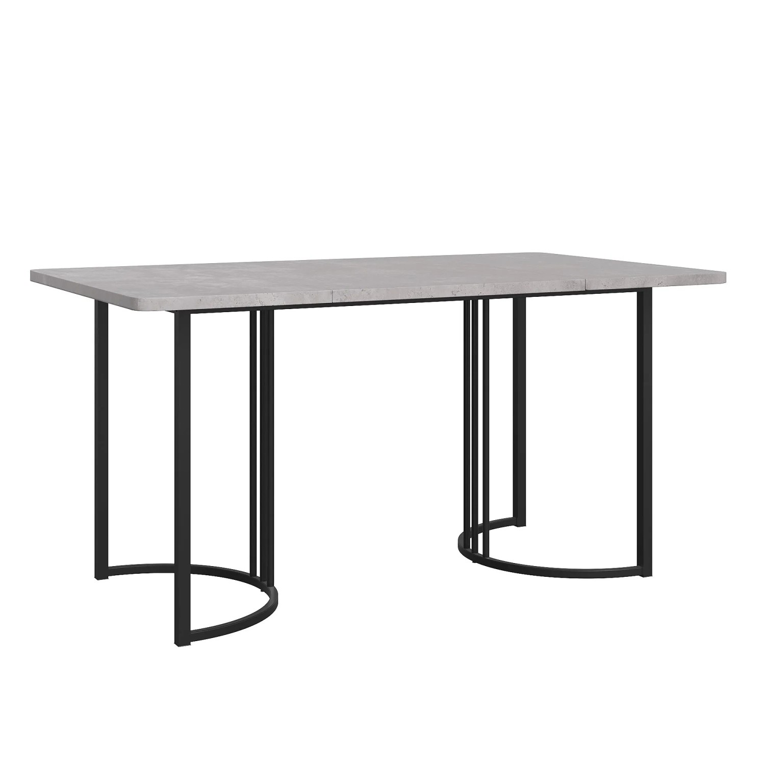 okwish Esstisch 1-St Küchentisch mit Verstellbaren Füßen für Wohnzimmer 140 × 80 cm Grau