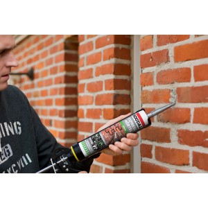 Soudal Express Mörtel, zementgrau, 300ml Kartusche für Reparaturen im Innen- und Außenbereich.