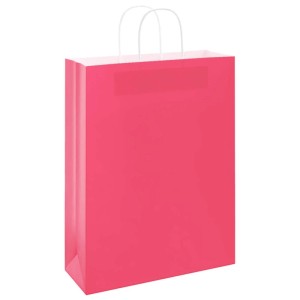 vidaXL Papiertragetaschen 50 Stk mit Henkeln Rosa 32x12x42 cm 4101662