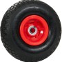 Pannensicheres Ersatzrad für Sackkarre, 260x85 mm, mit roter Felge. Ideal für Baugeräte.