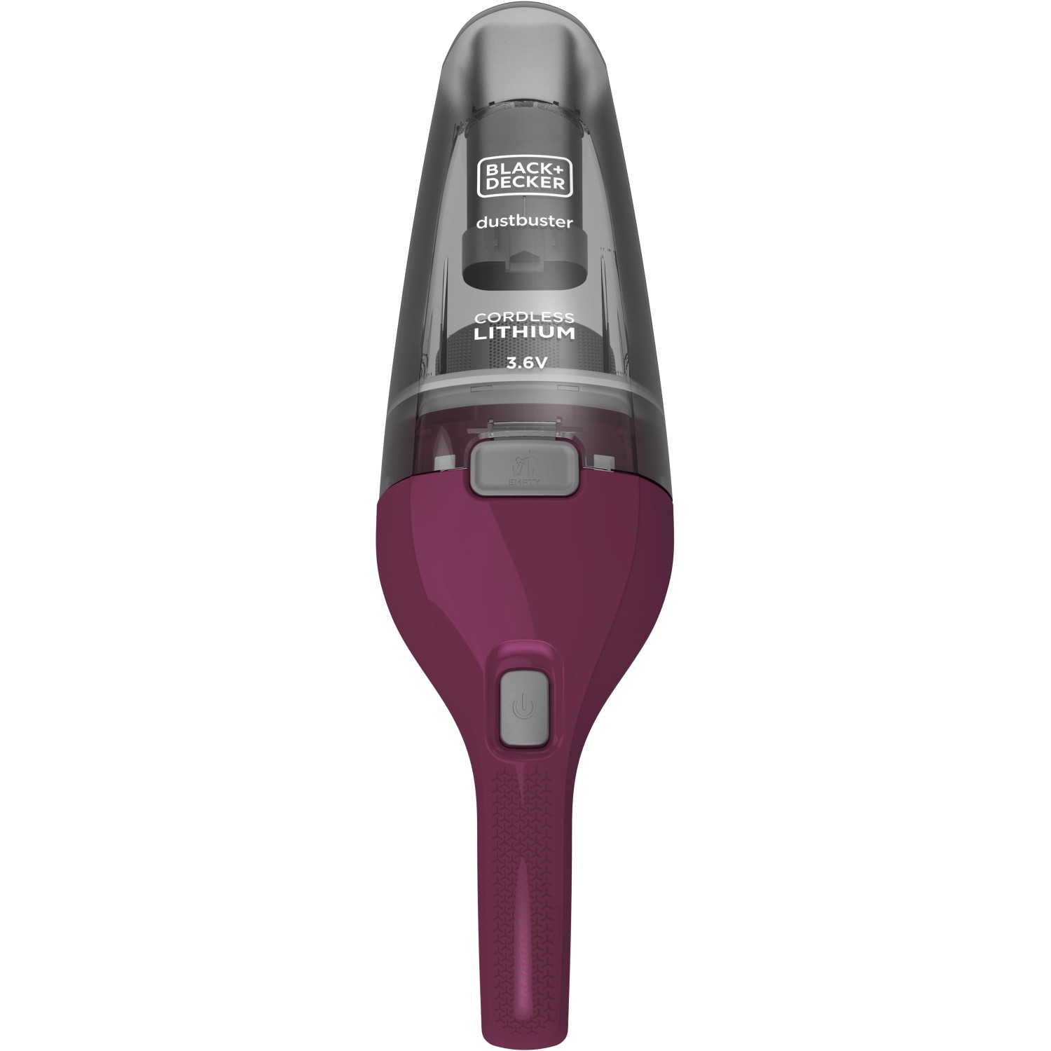 Black+Decker Akku-Handstaubsauger NVC115W in Lila, kompakter 3,6V Sauger für Krümel und mehr.