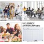 Vinsetto Kalendertafel Whiteboard aus Glas, weiße Wandtafel für Büro, Schule und Zuhause.