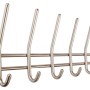 Siro Hakenleiste aus Edelstahl, 460mm lang, mit 6 Haken. Ideal für Garderobe.