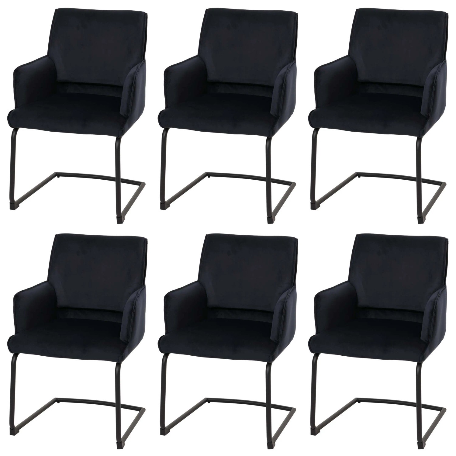 MCW Freischwinger N60 6er-Set Anthrazit-Blau