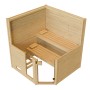 Weka Massivholzsauna Valida Eck mit Glastür, Fenster und Saunaofen (7,5 kW) im Sparset.