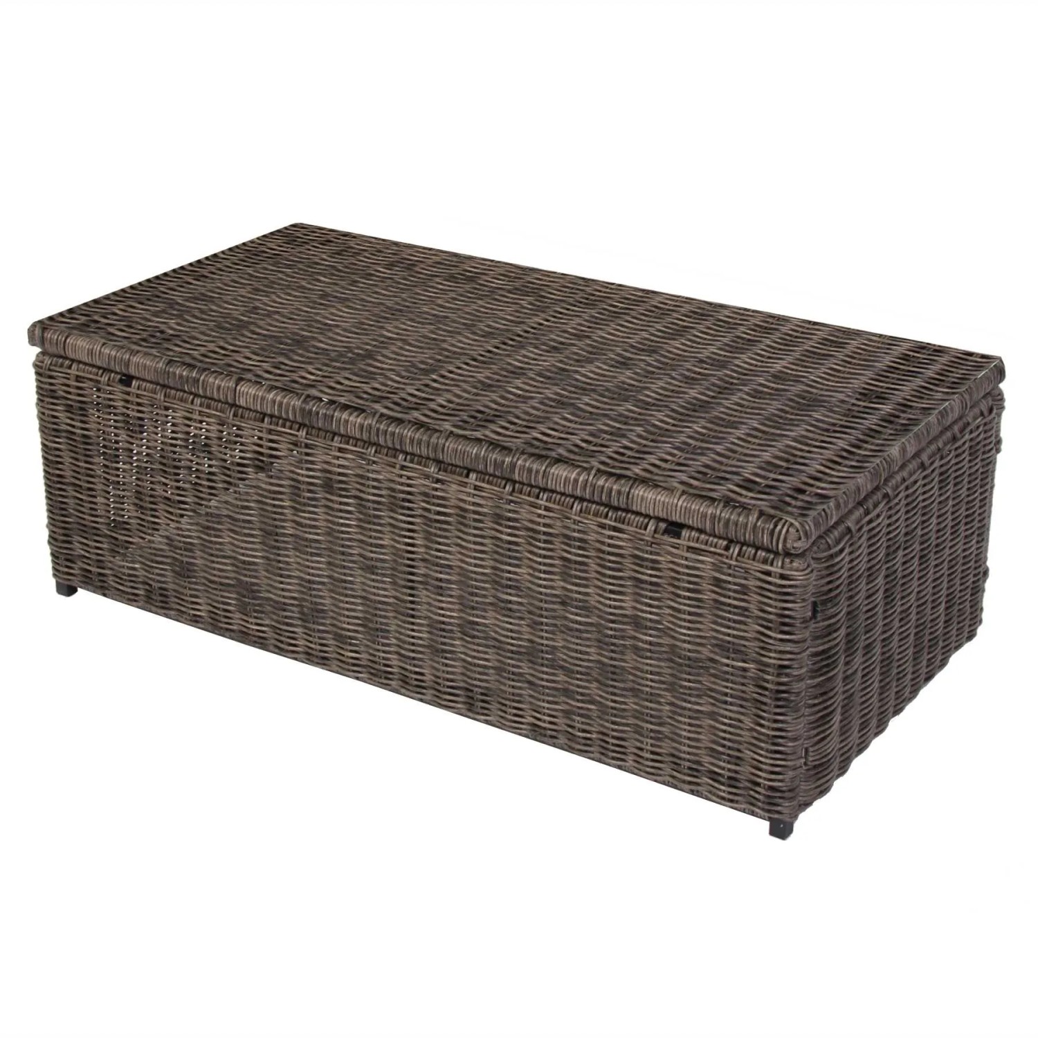 MCW Modulares Poly-Rattan Alu-Sofa 37x111x58cm Naturgrau Couchtisch ohne Glasplatte