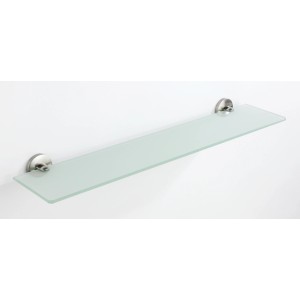 Wenko Glasablage Cuba, mattiert, 60cm breit. Bad-Wandregal mit Halterung aus Zinkdruckguss.