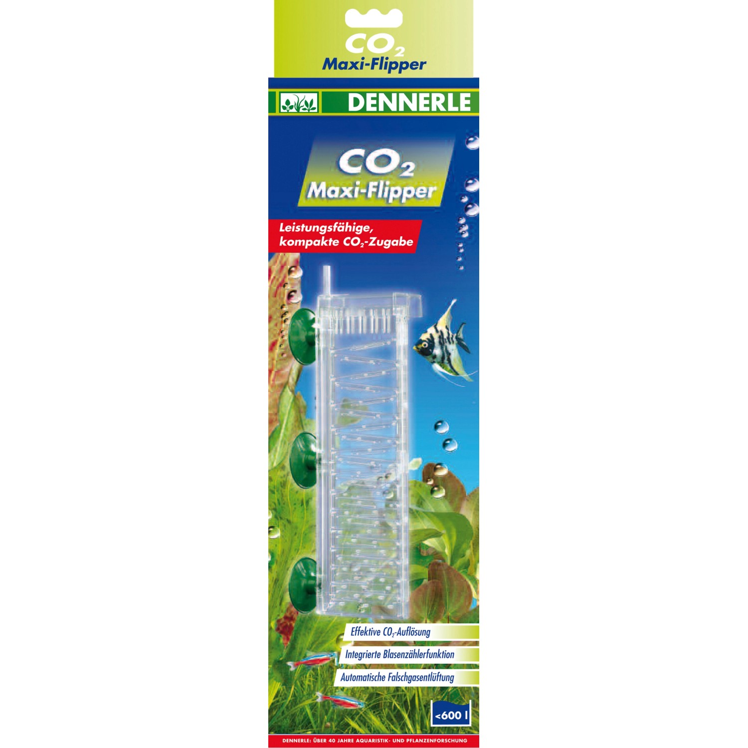Dennerle CO2 Maxi-Flipper Zugabegerät für Aquarien bis 600 Liter.