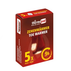 Thermopad Zehenwärmer 5 Paar 9 Stunden Wärme Wollweiss