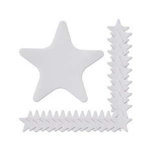 Relaxdays Duschaufkleber 30er Set PEVA Transparent Rutschfest 10 cm x 10,5 cm