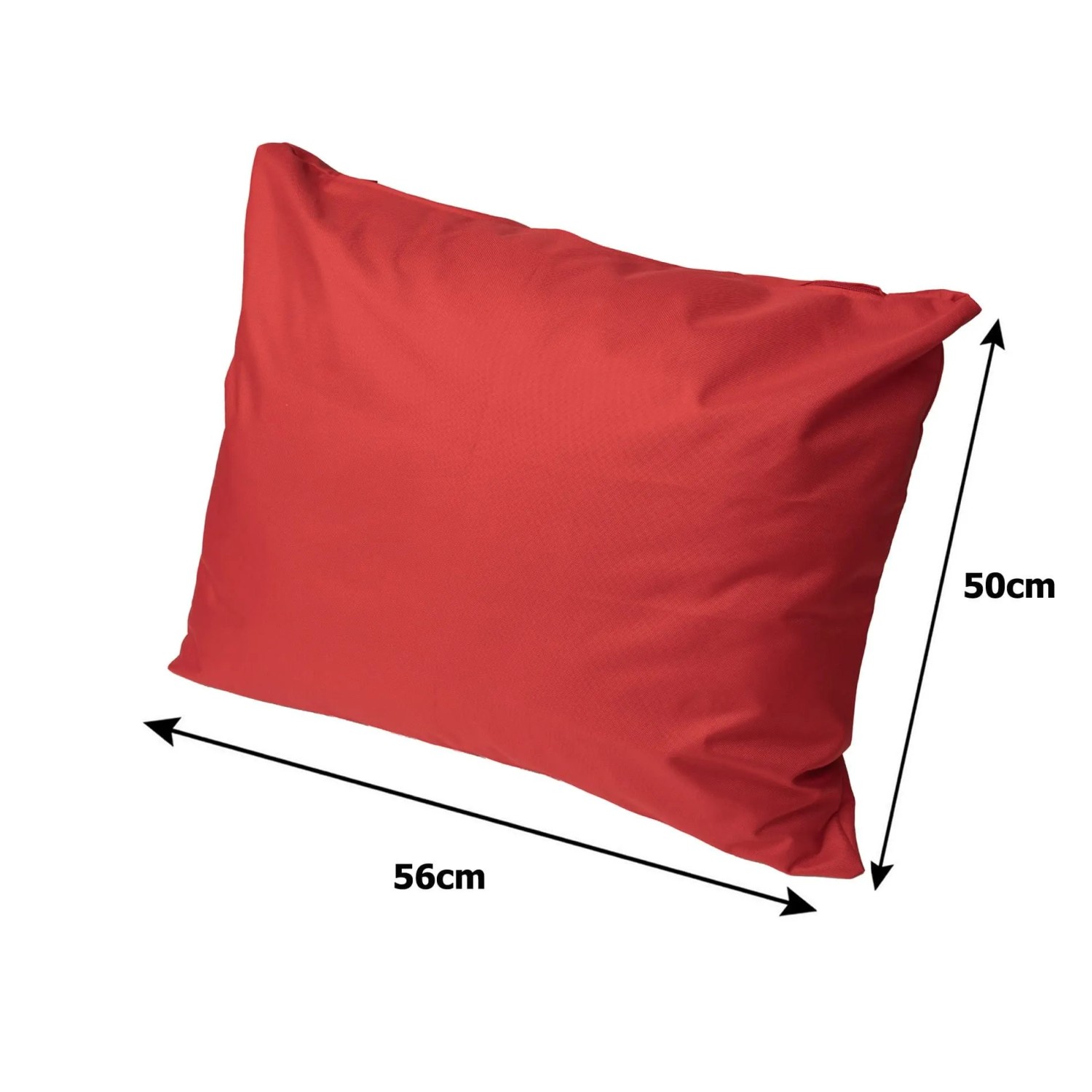 Rotes Kissen 50x56cm für Gartenbank, Teil eines Sets