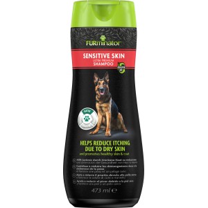 Furminator Sensitive Skin Hundeshampoo, 473ml Flasche für Hunde mit sensibler Haut.