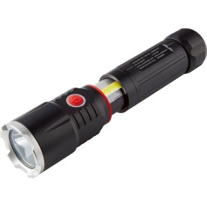 Schwarze LED Arbeitslampe LX339 mit zwei Leuchtfunktionen und Magnethalterung.