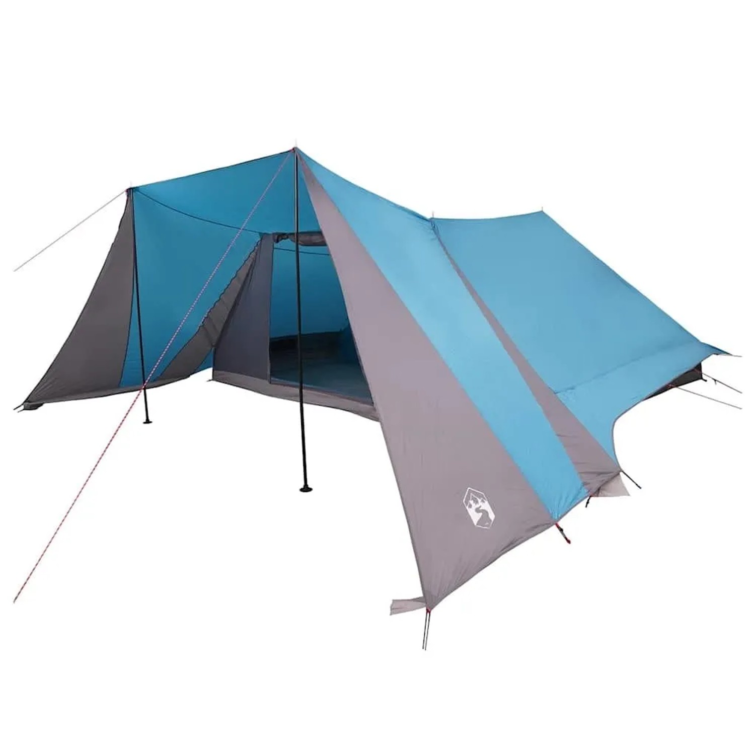 vidaXL Familienzelt mit Dach Blau und Grau 660 x 456 x 200 cm 42000976