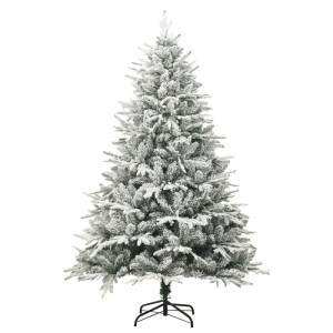 vidaXL Künstlicher Weihnachtsbaum Beschneit Grün 240 cm PVC PE 328496