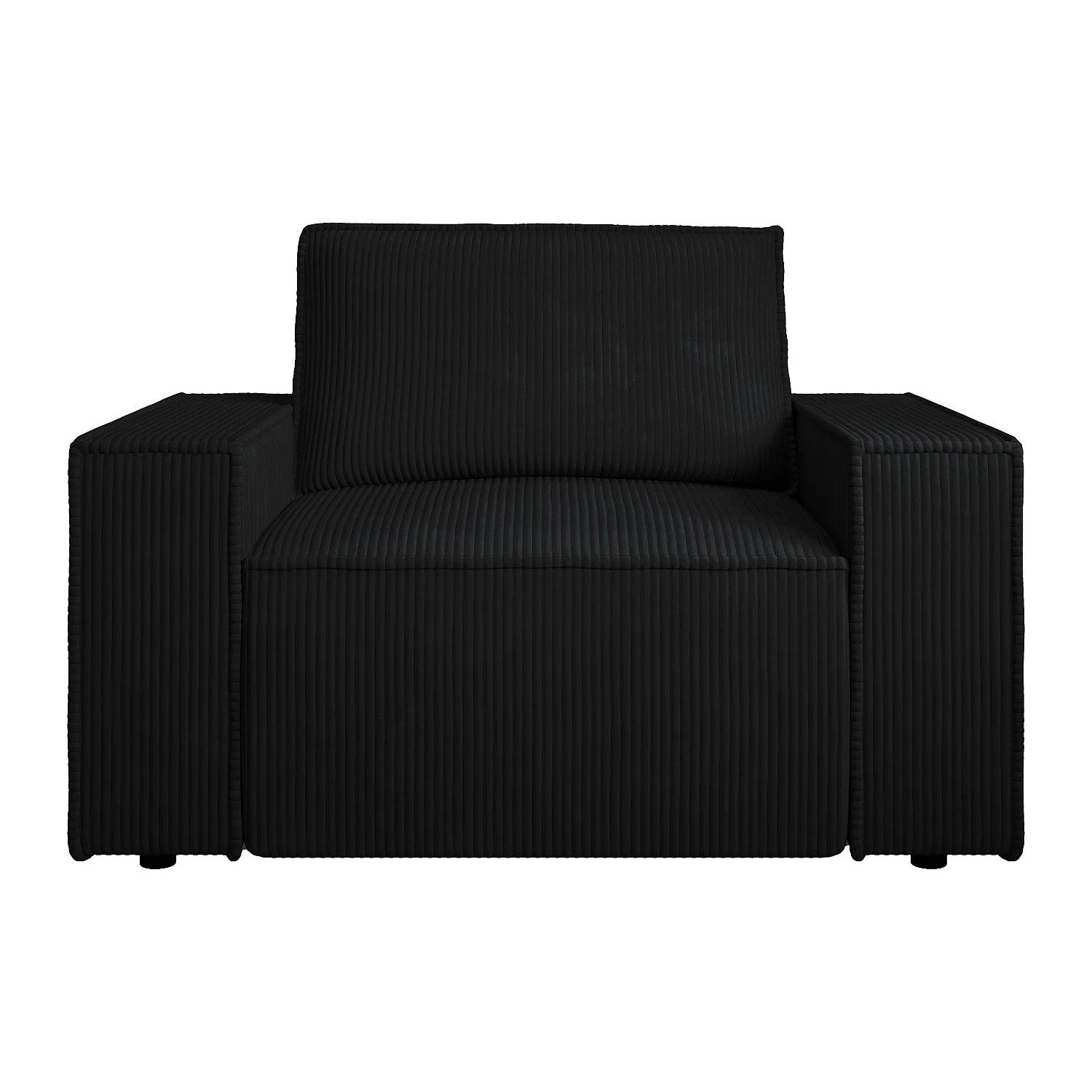 Vente-unique Sessel Mit Gerader Rückenlehne Amelia Schwarz 120 cm