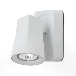Weißer Orion Sineo Strahler mit GU10 Fassung für Wand- oder Deckenmontage.