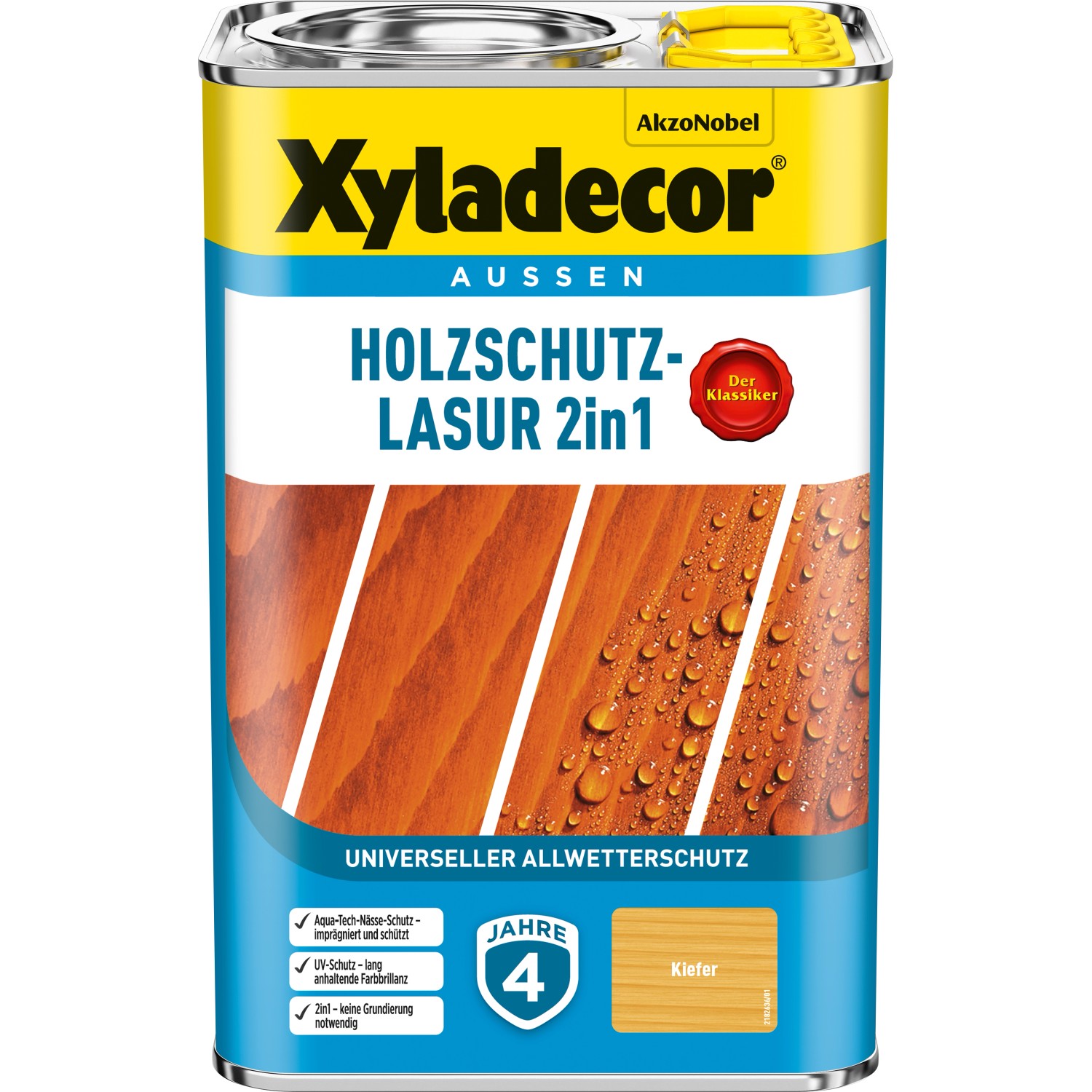 Xyladecor Holzschutz-Lasur 2in1 Kiefer matt 4 l