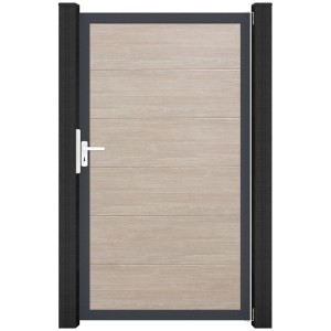 GroJa Steckzaun Tor BasicLine Universal-DIN DB Sheffield Oak, Ansicht