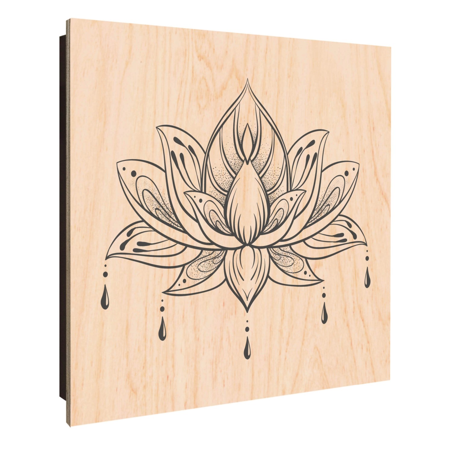 Banjado Großer Schlüsselkasten Holz 30x30cm Schwarz Scharnier Links 50 Hake günstig online kaufen