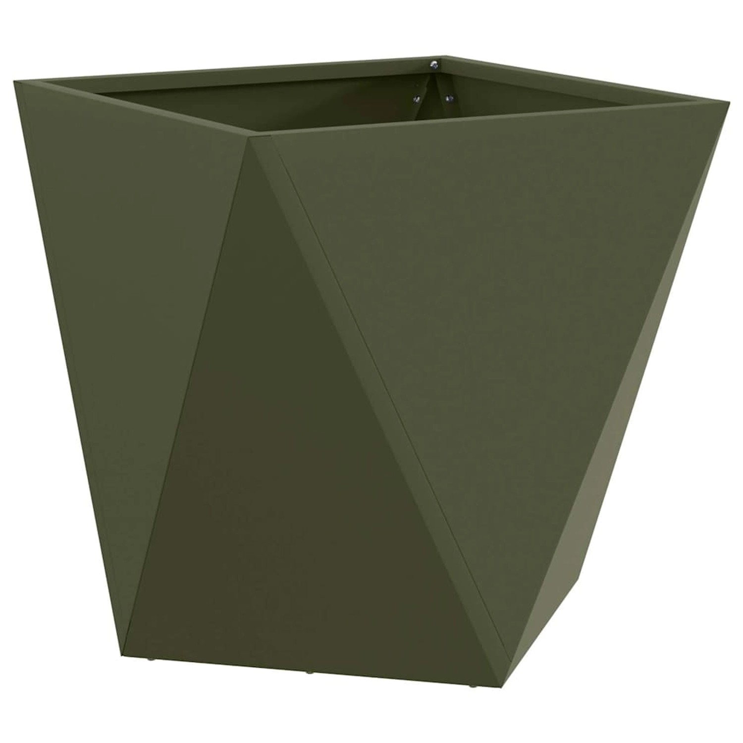 vidaXL Pflanzkübel Olive Grün 50 x 50 x 50 cm Stahl 883842 günstig online kaufen