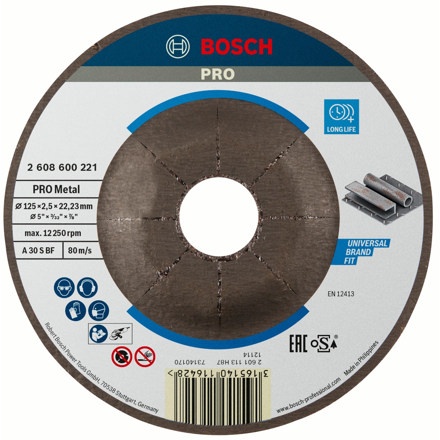 Bosch Trenn-Scheibe 125MM Metall 2 608 600 221