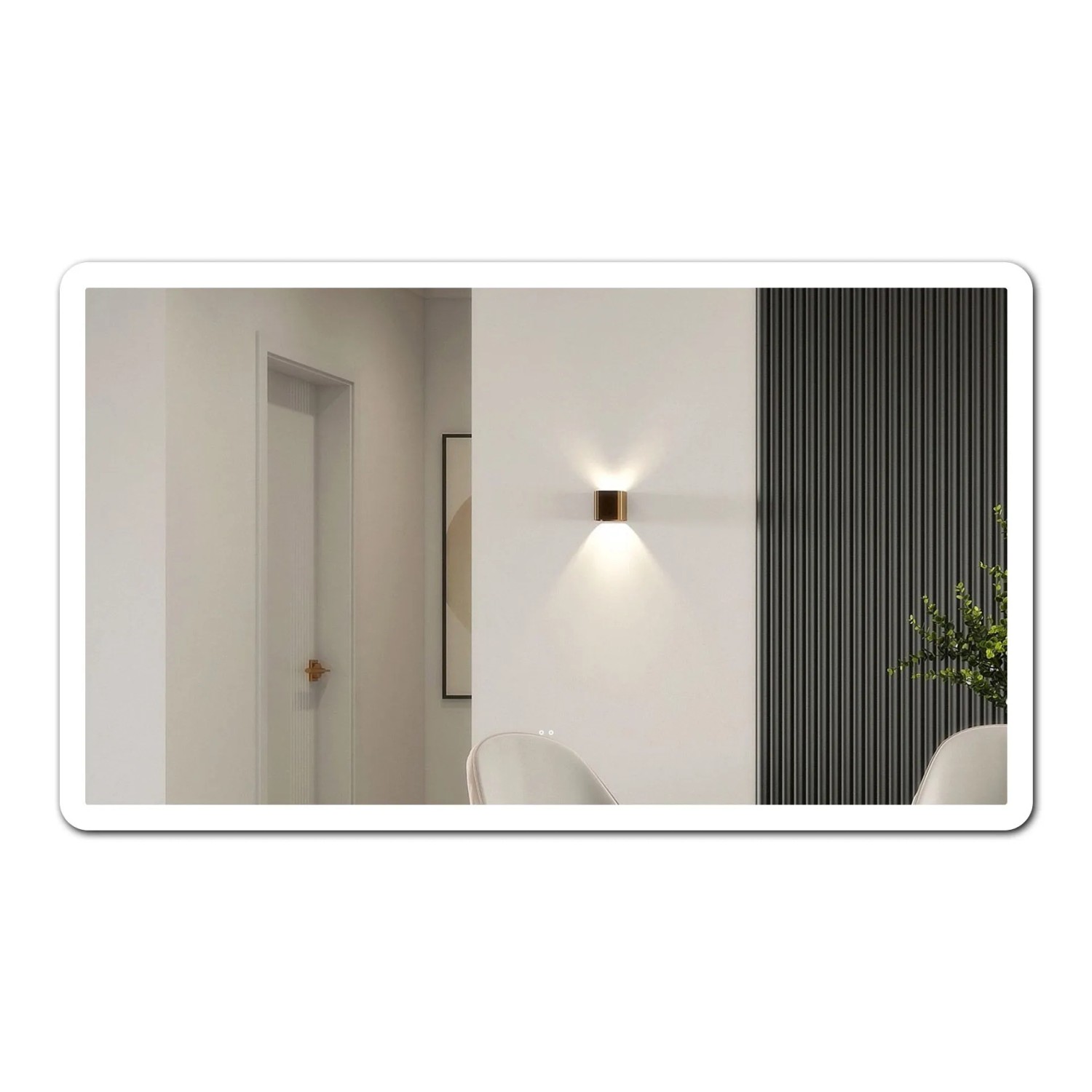 Aica Sanitär Badspiegel mit Sensor-Schalter 120x70 cm Spiegel mit LED Beleuchtung Kaltweiß Dimmbar Memory Wandschalter Beschlagfrei