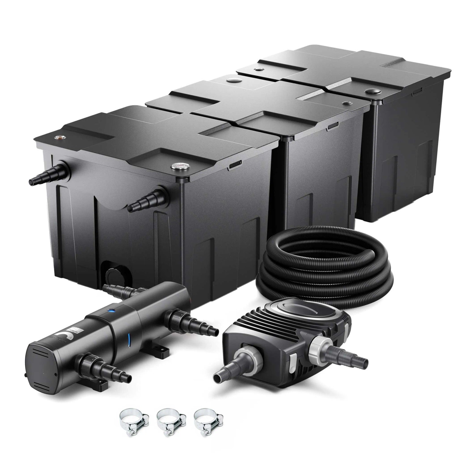 Wiltec Sunsun Cbf-350C Cuv-236 36W Set Neo8000 Pumpe Schlauch Teichfilterset
