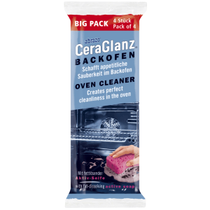 abrazo CeraGlanz Backofen Schwämme, 4er-Pack zur Reinigung von Backöfen und Grillrosten.